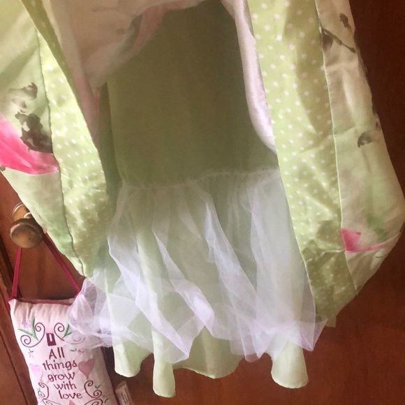 •BONNIE JEAN•GREEN & PINK FLORAL WITH POLKA DOT TRIM DETAIL DRESS SIZE 7 EUC - Picture 7 of 7